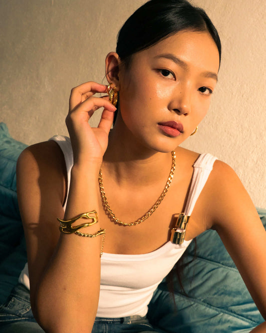 LAVANA Drift Gold Hoop Earrings