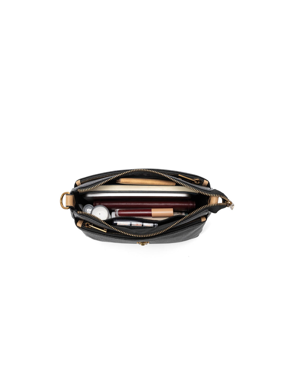 LAUREN BAG - BLACK W/ CAMEL