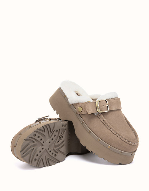 EVERAU® Merova Stud Slippers (Sand)