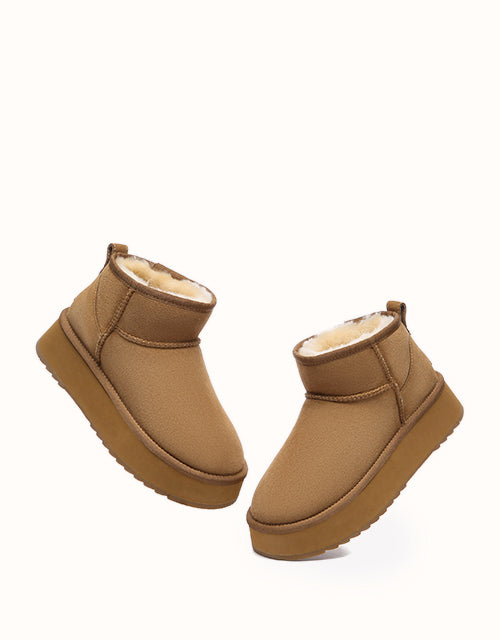EVERAU® Ultra Mini Platform Boots (Chestnut)