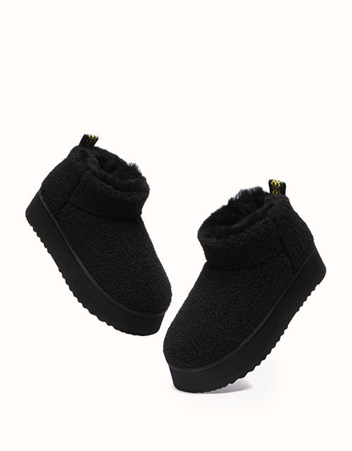 EVERAU® Ultra Platform Teddycozy Boots (Black)
