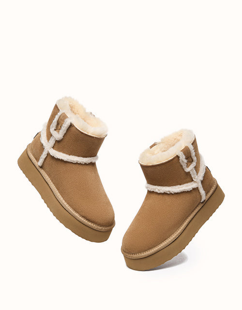 EVERAU® Schunck Platform Boots (Chestnut)