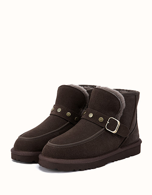 EVERAU® Glacira Stud Boots (Chocolate)