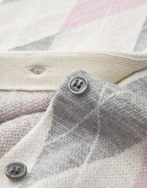 EVERAU® Lena Knit Polo (White Pink)