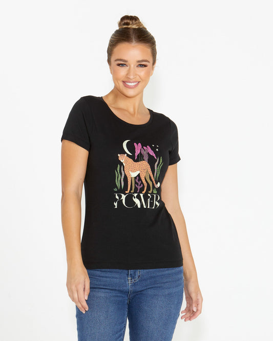 Sass Clothing Kingsley Printed Tee (Black)