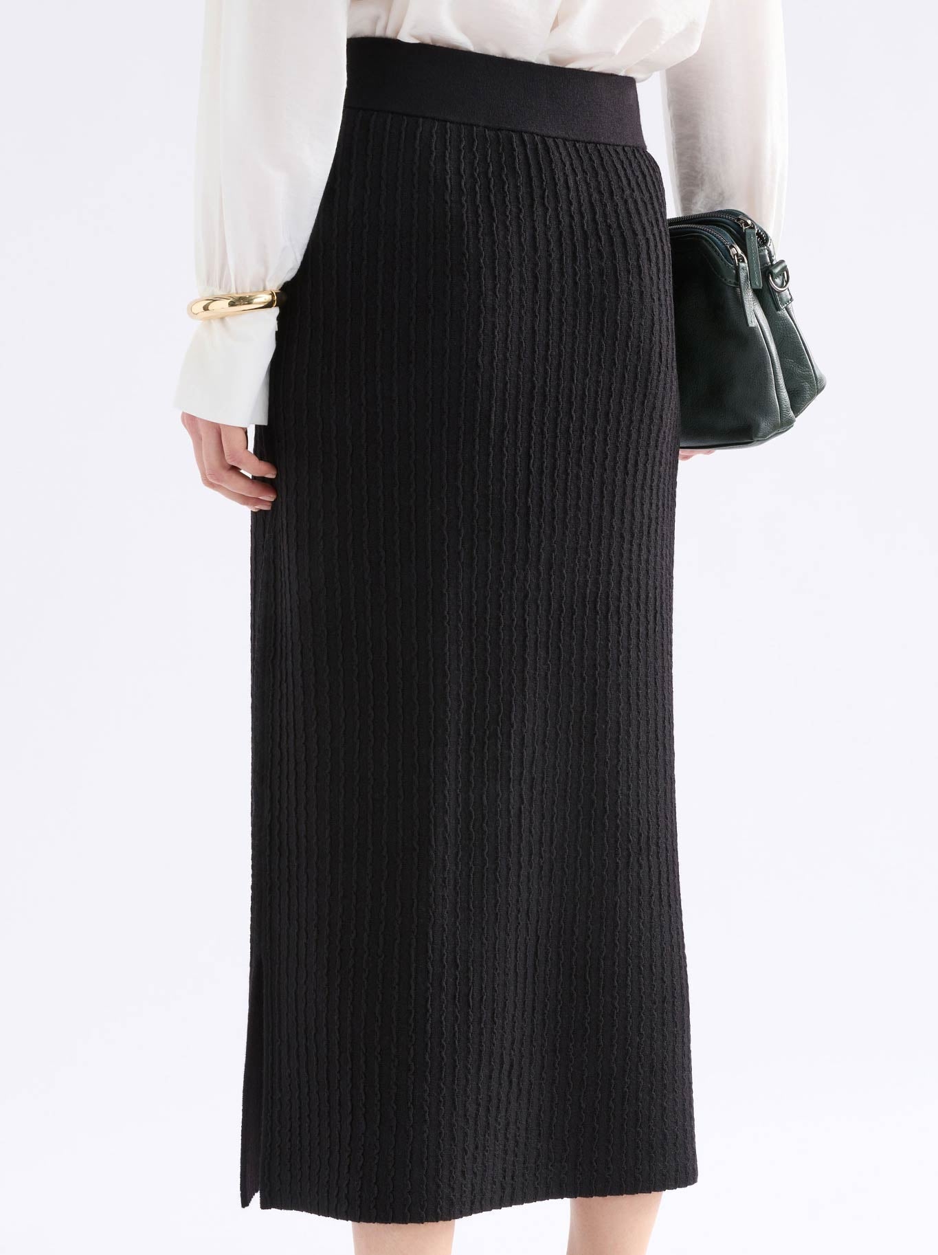 ELK BEIM KNIT SKIRT (Black)