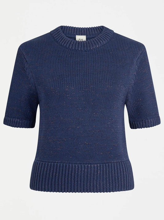 ELK LUFT LUREX KNIT TOP (Navy Copper)