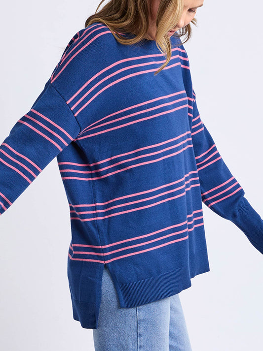 ELM HAILEY STRIPE KNIT (Navy)