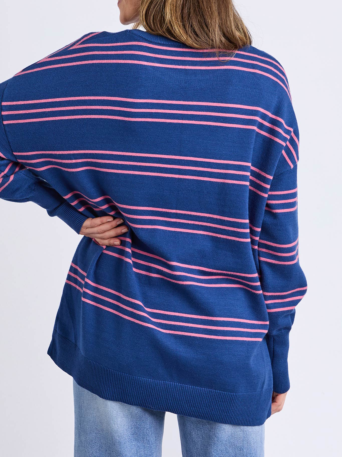ELM HAILEY STRIPE KNIT (Navy)