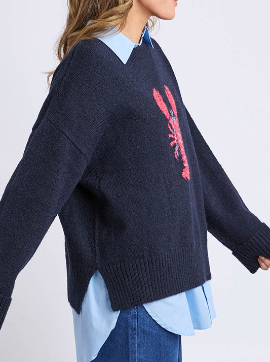 ELM LOBSTER INTERSAID KNIT (Navy A)