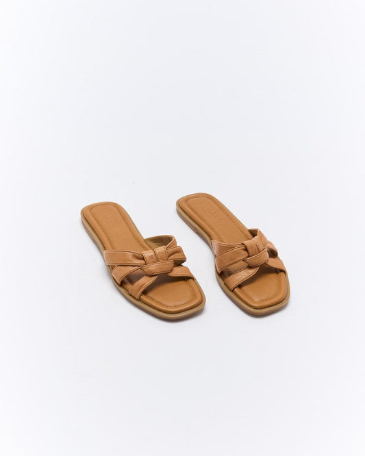 Walnut Melbourne Eden Leather Slide (Coconut Tan)