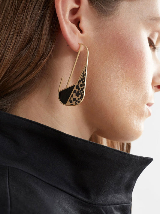 ELK MOND HOOP EARRING (Gold)