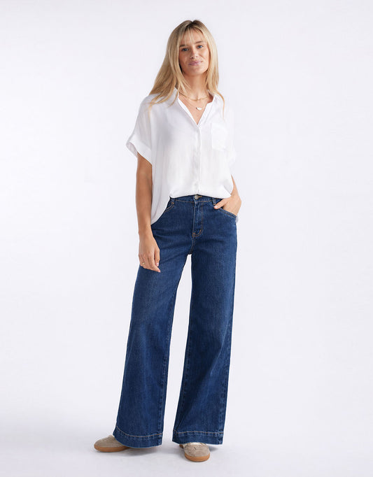 Country Denim Ellery Stretch Straight Leg Jeans (Dark Wash)