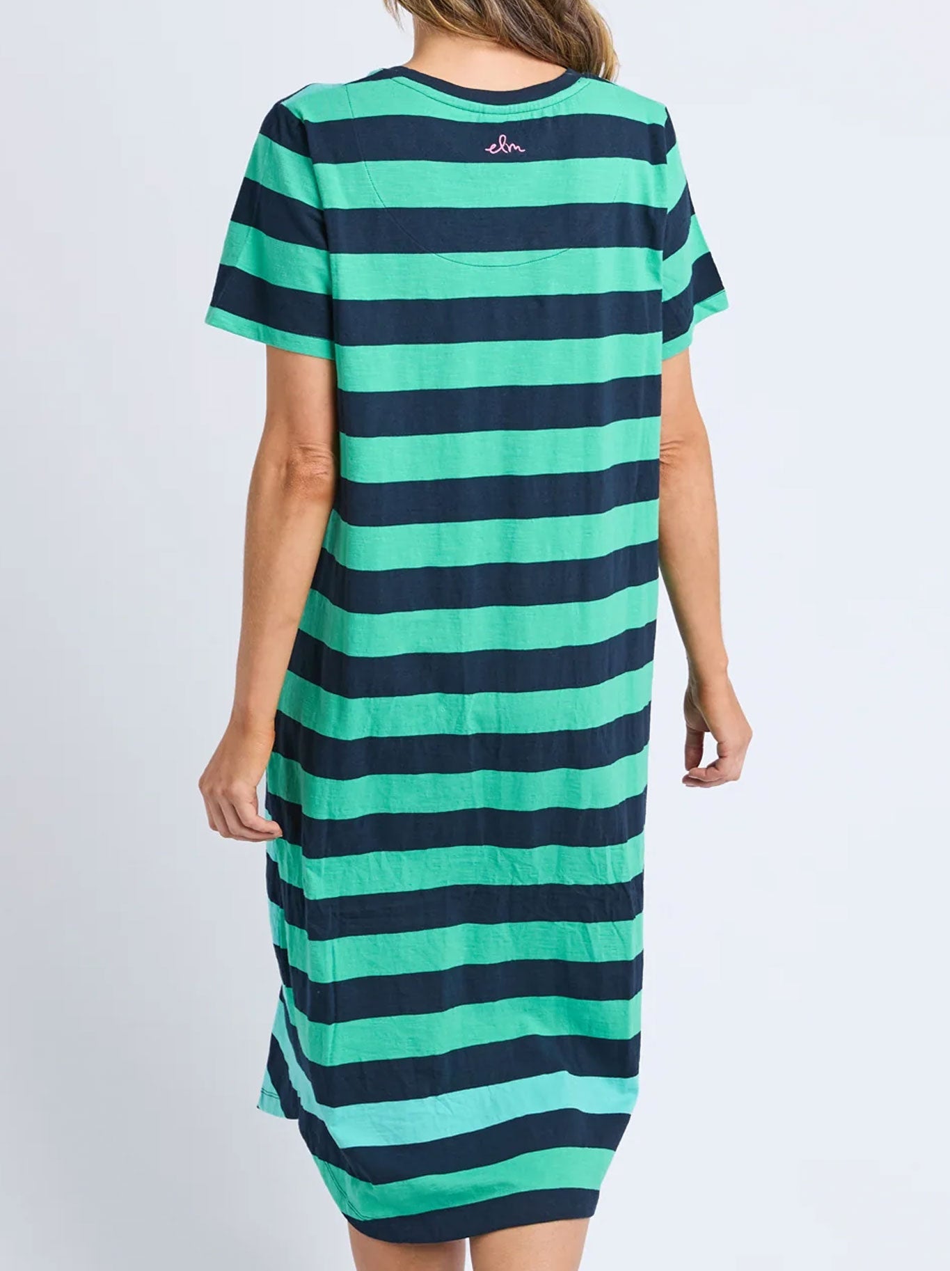 Elm Mercury Stripe Dress (Blue Green)