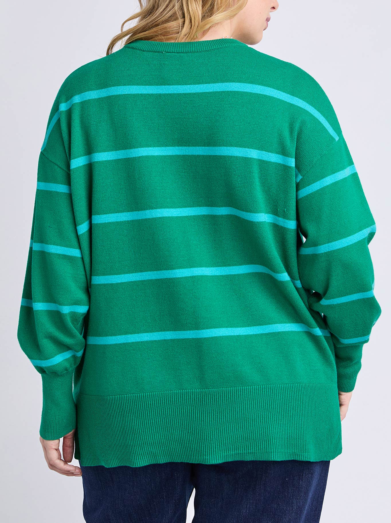 ELM CHARLIE STRIPE KNIT (Virdis Green)