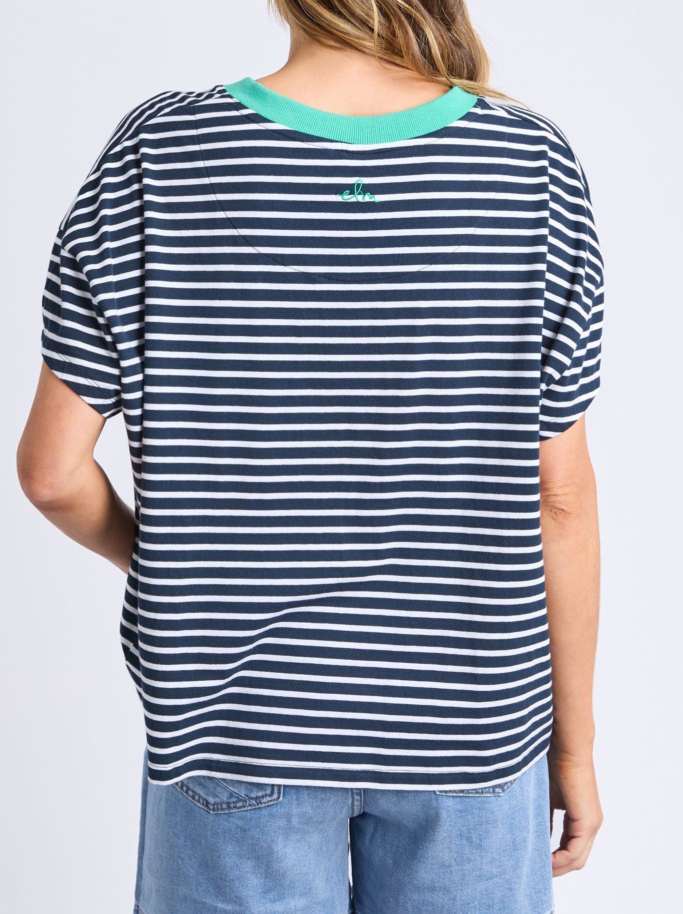 ELM SABRINA TEE (Navy White)