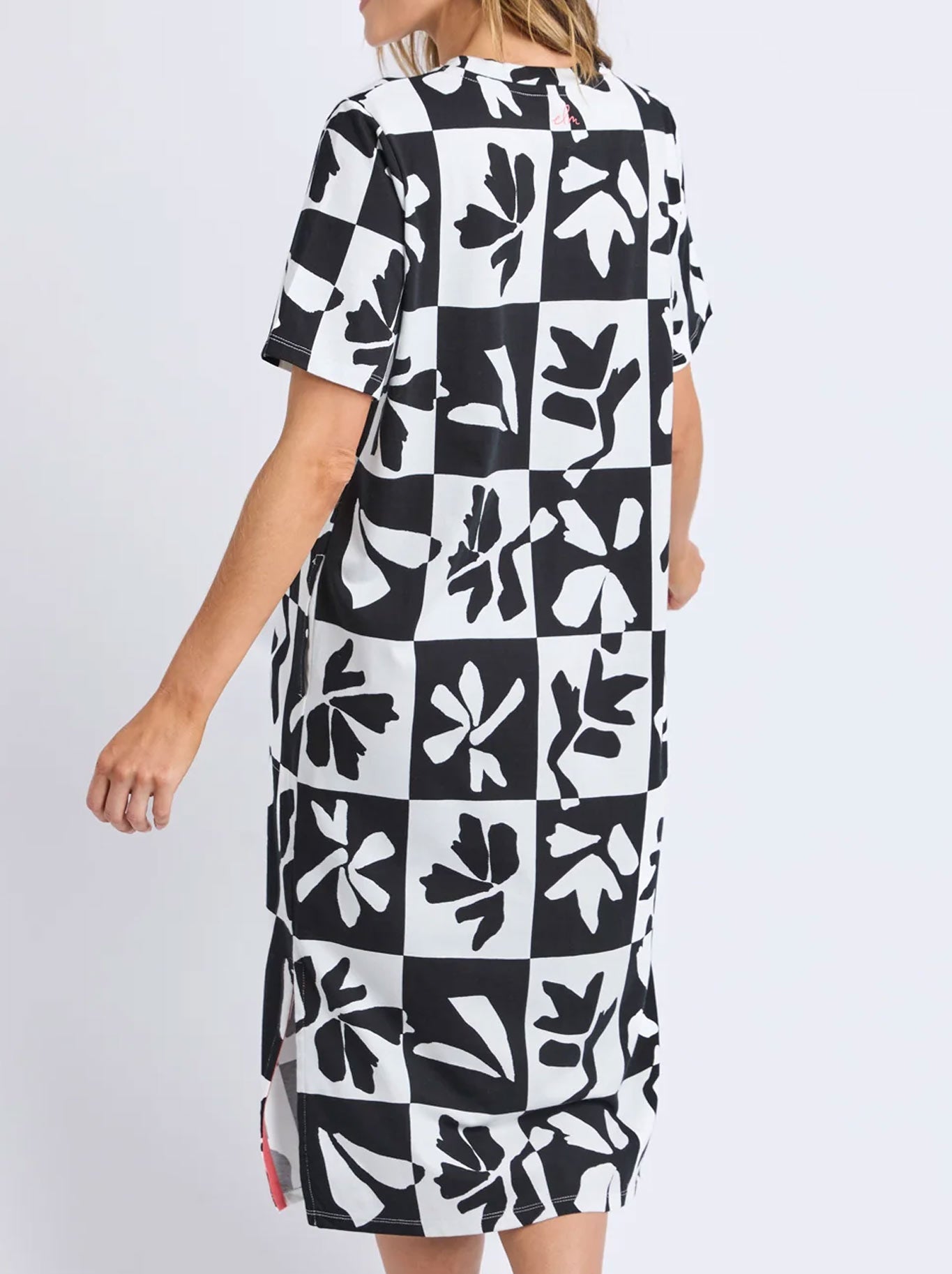 ELM SPLICE DRESS (Black White)