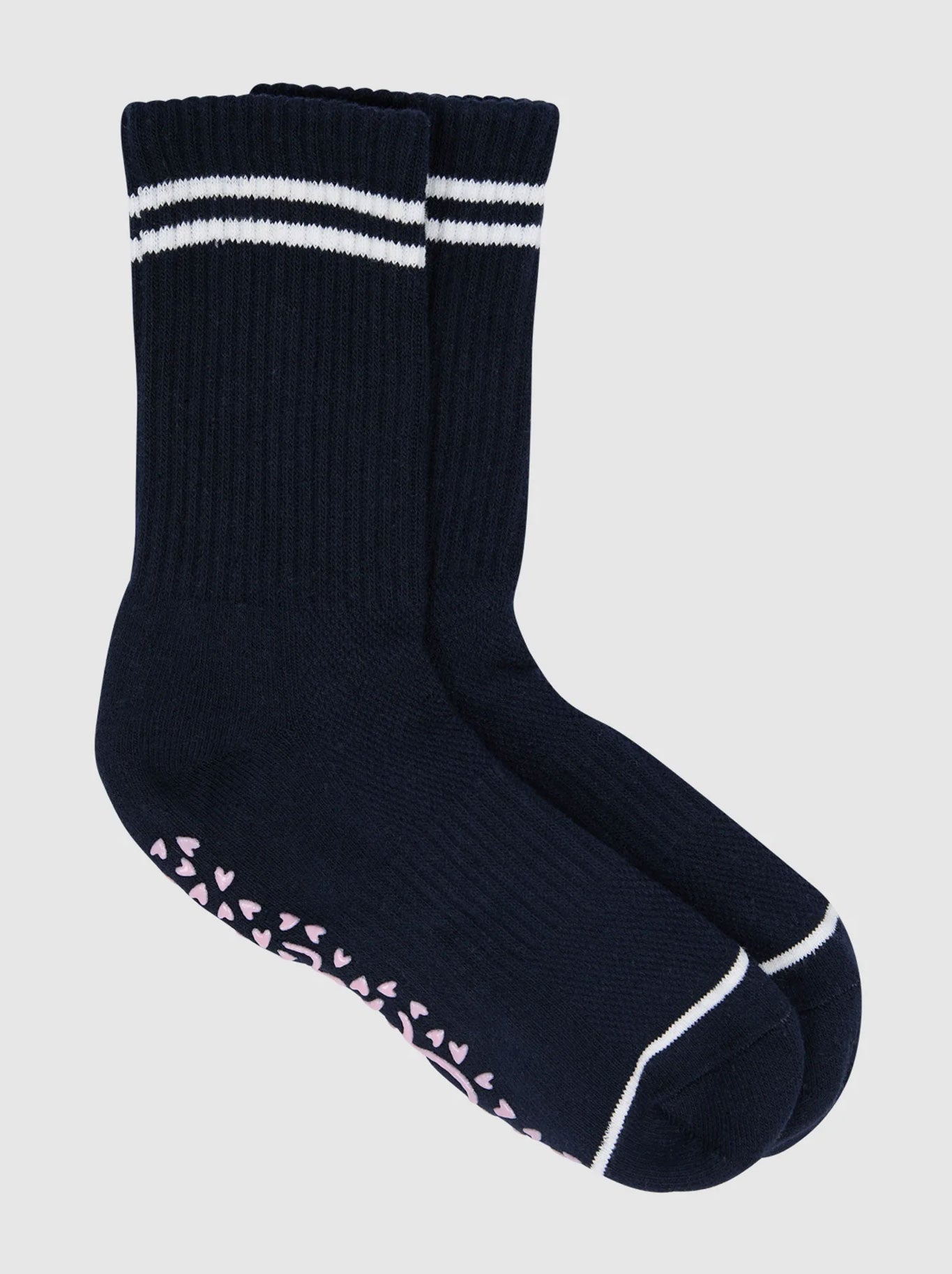 Image of Accessories. Product name - ELM RIBBED COLLEGE SOCK in Navy colour by brand - Elm