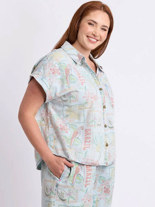 ELM JADE PRINTED DENIM SHIRT (Print)