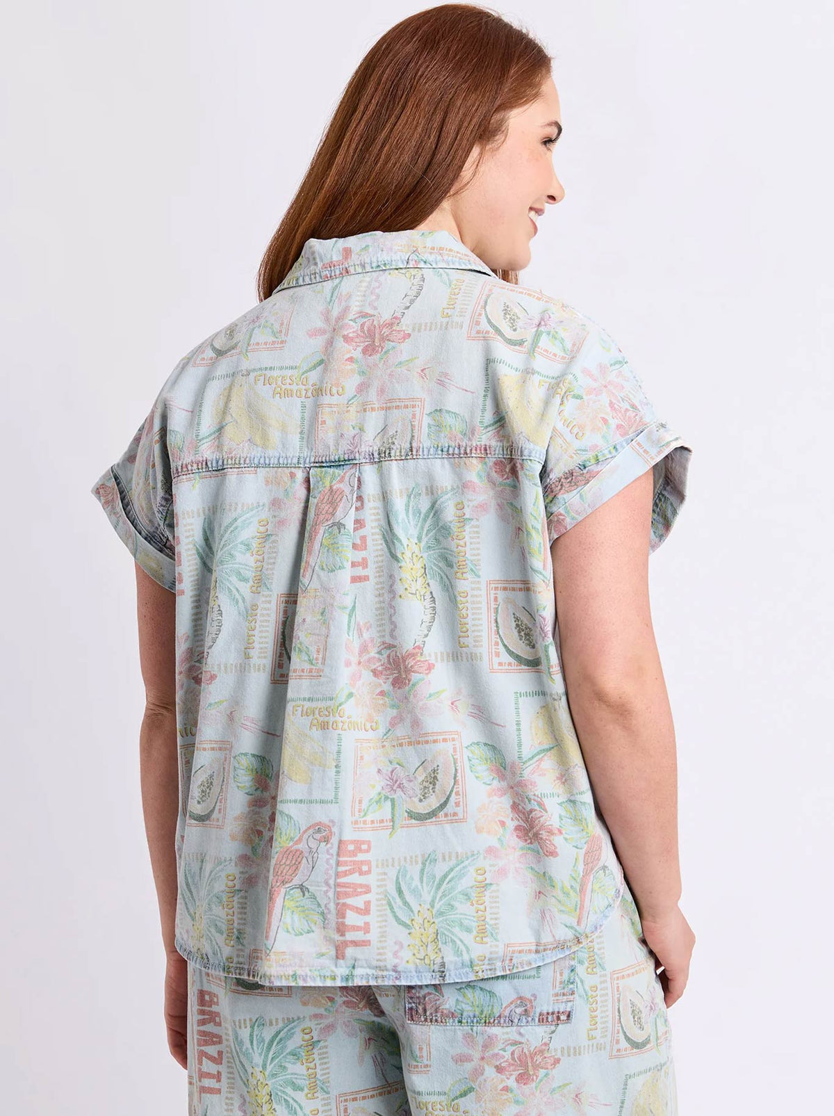 ELM JADE PRINTED DENIM SHIRT (Print)