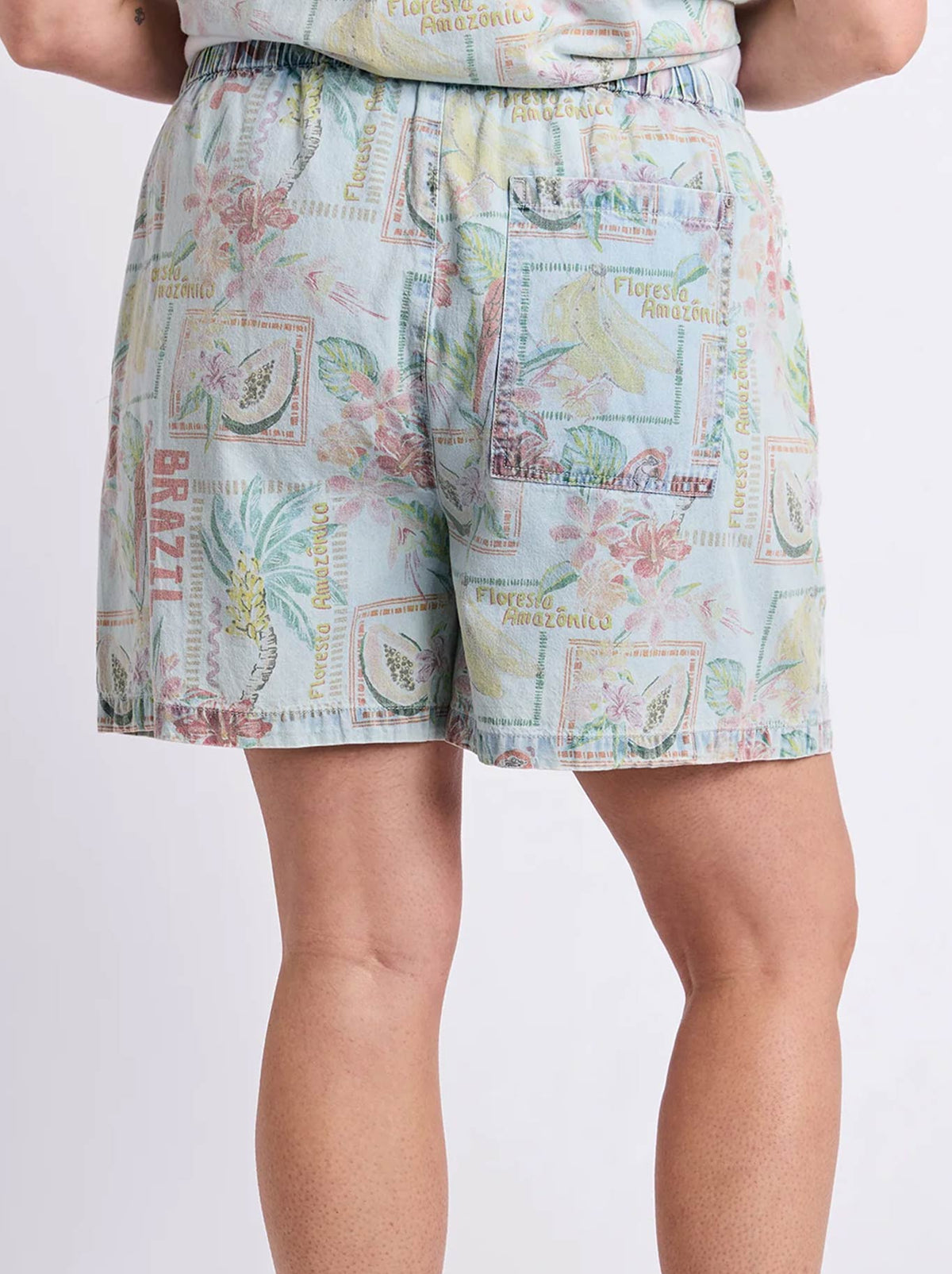 ELM JADE PRINTED DENIM SHORT (Print)
