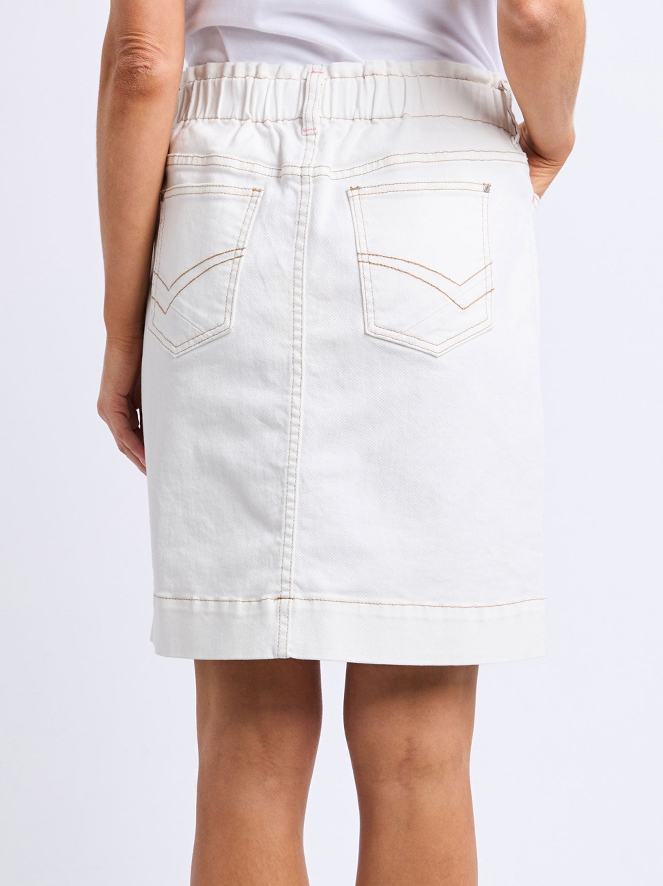 ELM ATLAS DENIM SKIRT (White)