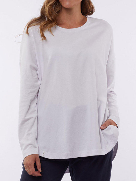 ELM SOCIETY LONG SLEEVE TEE (White)