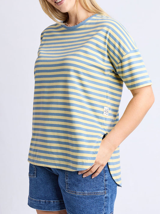 Elm Lauren Short Sleeve Stripe Tee (Blue Banana)