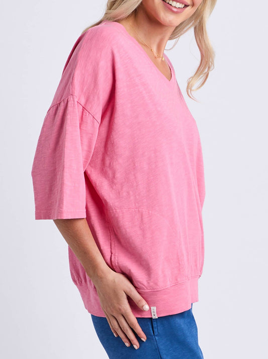 ELM MAZIE V NECK (Pink Lemonade)