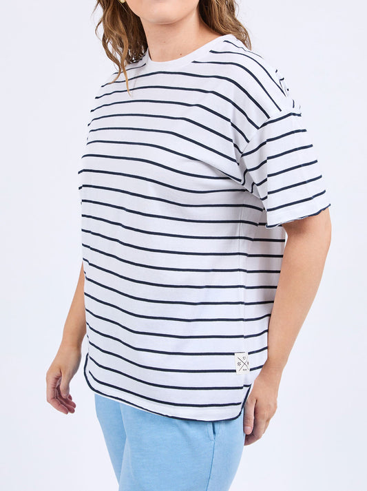 ELM WINONA STRIPE SHORT SLEEVE TEE (Red)