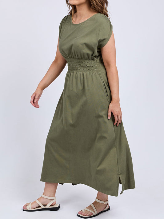 ELM NELLE MIDI DRESS (Clover)