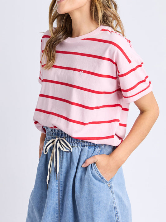 Elm Halli Short Sleeve Tee (White/Springgreen)