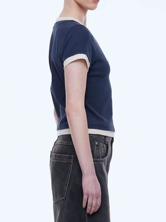 ENA PELLY LENNY TEE (Navy/ Beige)