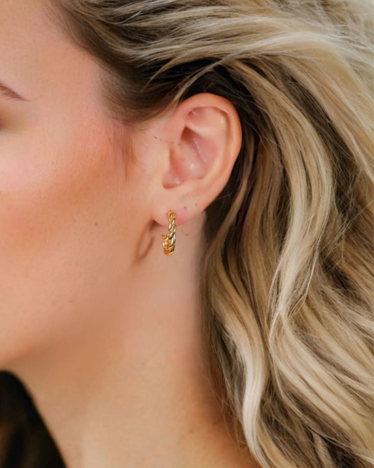 LAVANA Entwine Silver Hoop Earrings