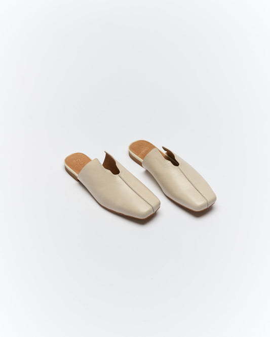 Walnut Melbourne Estelle Leather Mule (Vanilla)