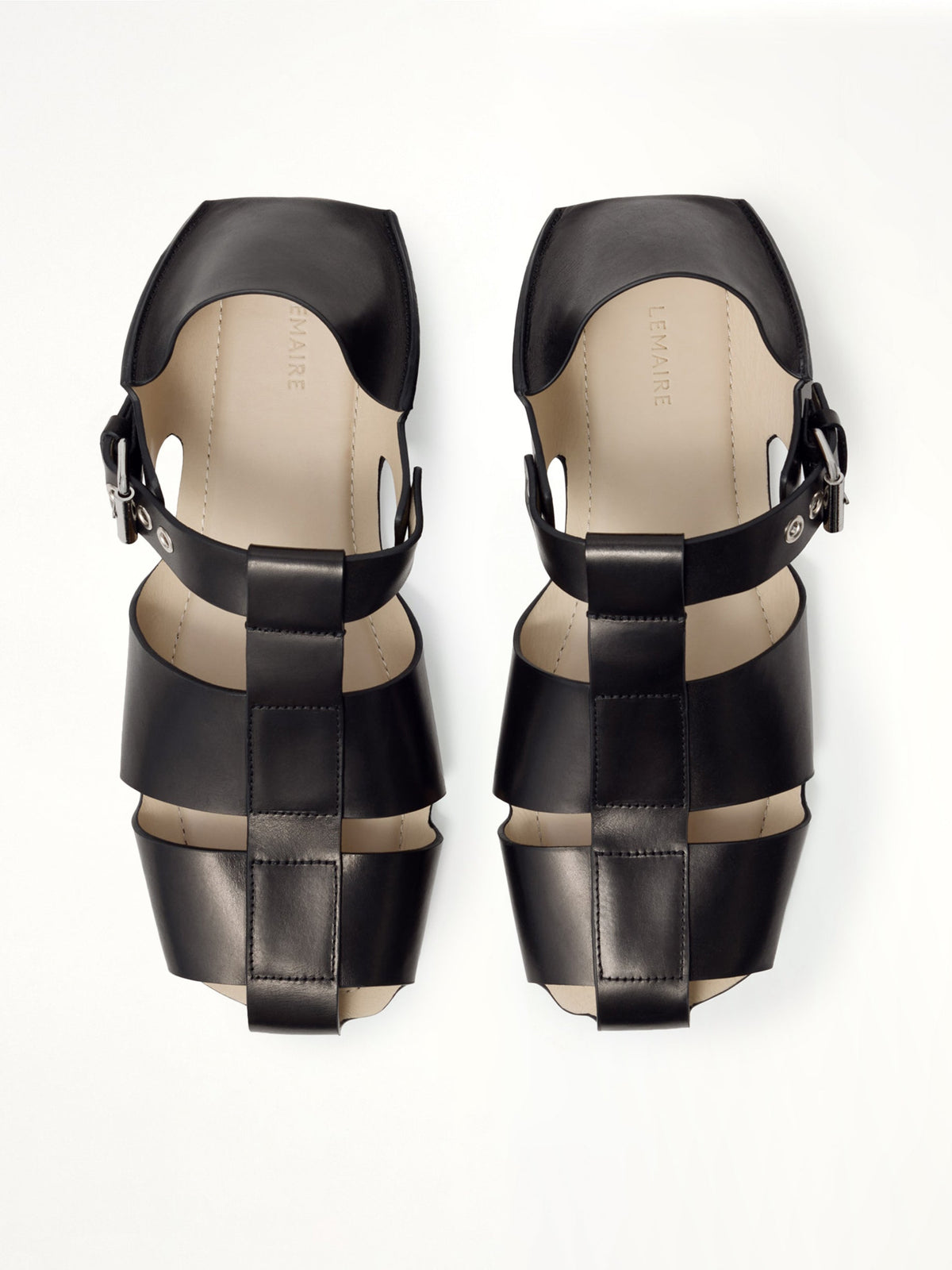 LEMAIRE Fisherman Slip On Sandals (Black)