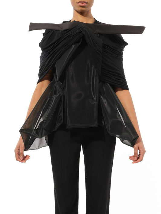 Image of Coats & Jackets. Productname: RICK OWENS Falcon Woven Jacket in BLACK colour by brand - RICK OWENS