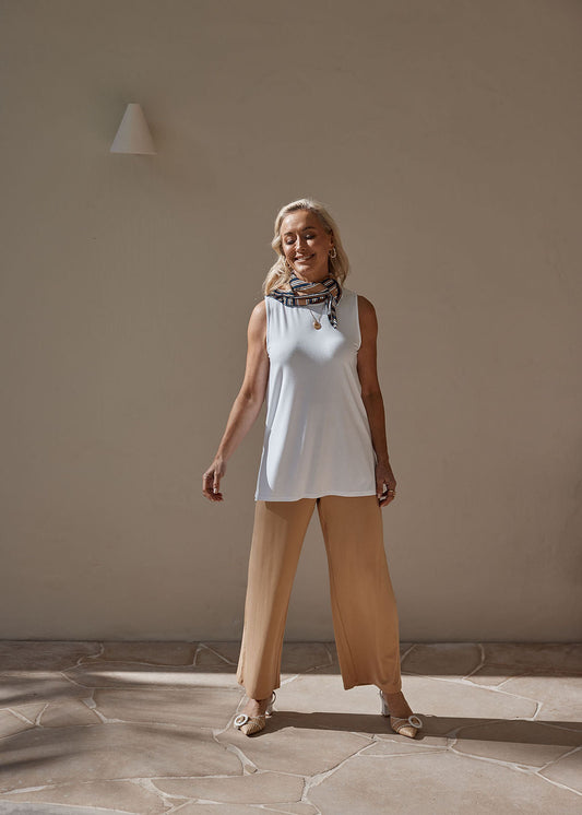 Lou Lou Fantasia Bamboo Tunic Top (White)