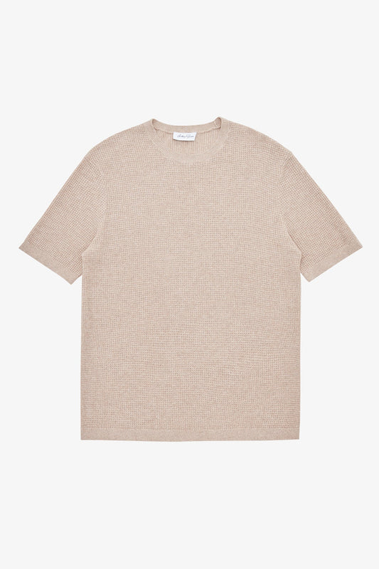 Anthony Squires Drift Ecru Crew Neck Knit (Red)