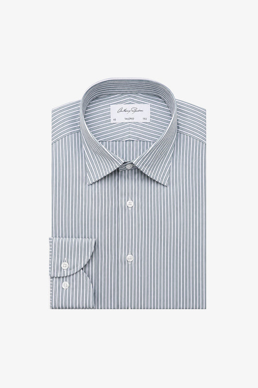 Anthony Squires Norris Formal Shirt And White Stripe (Green)