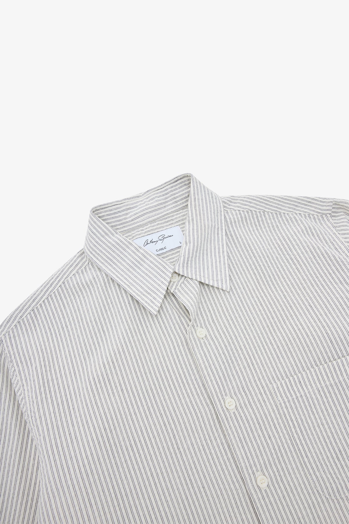 Anthony Squires Ree Natural Seersucker Shirt (White)