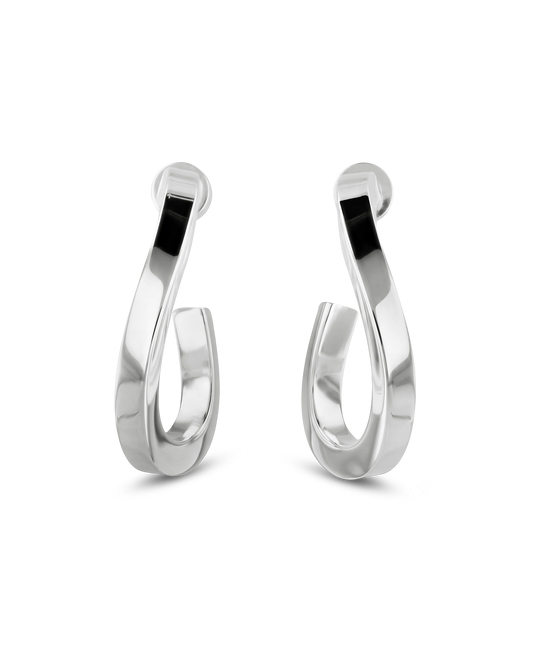 LAVANA Formation Silver Hoop Earrings