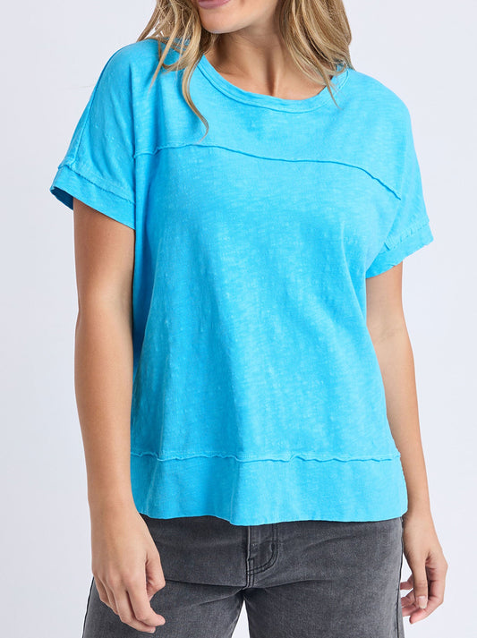 Image of T-Shirts. Product name - FOXWOOD ALLISON TEE in Aqua colour by brand - Foxwood