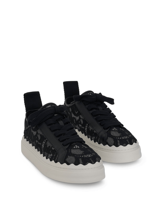 CHLOE Lauren Sneaker (Black Lace)
