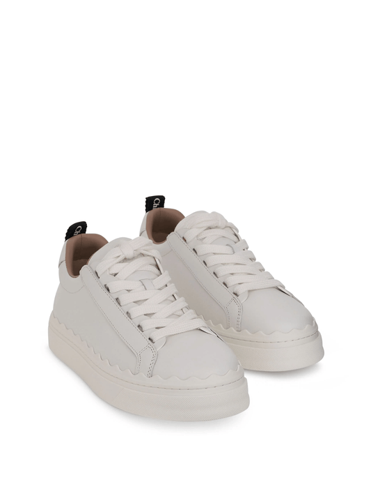 CHLOE Lauren Sneaker (Calfskin in White)