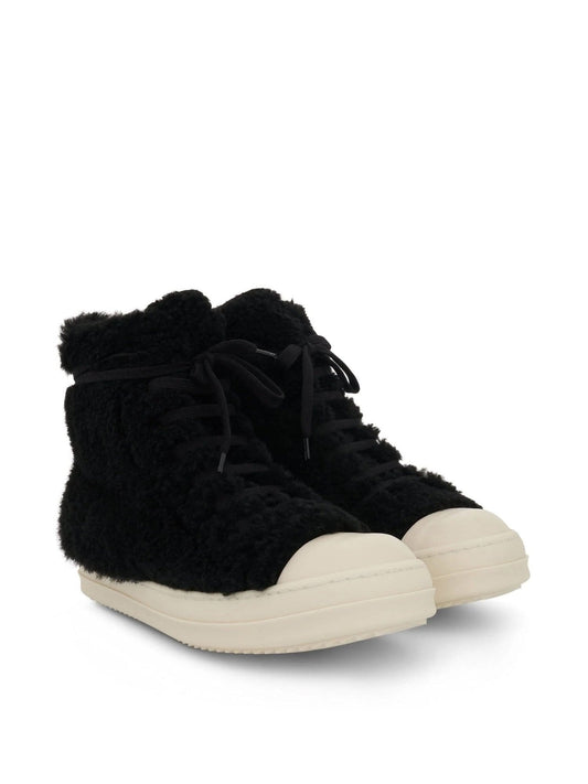 RICK OWENS Strobe Shearling Sneaker (Black)