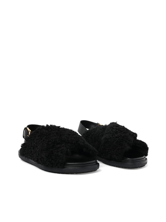 MARNI Fussbett Incrocioco Sandals (Black)