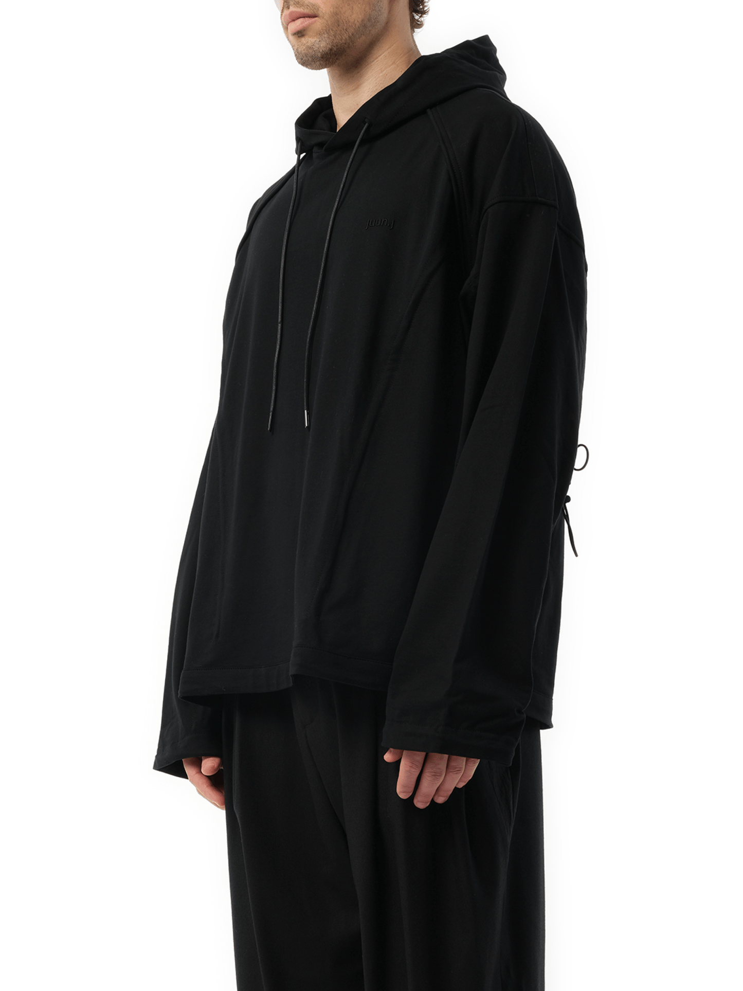 JUUNJ Multi String Over Hoodie (Black)