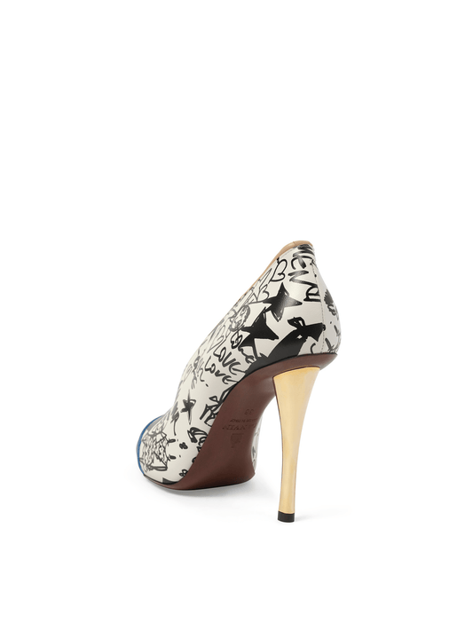 LANVIN Print V Neck Pump (Multicolor)
