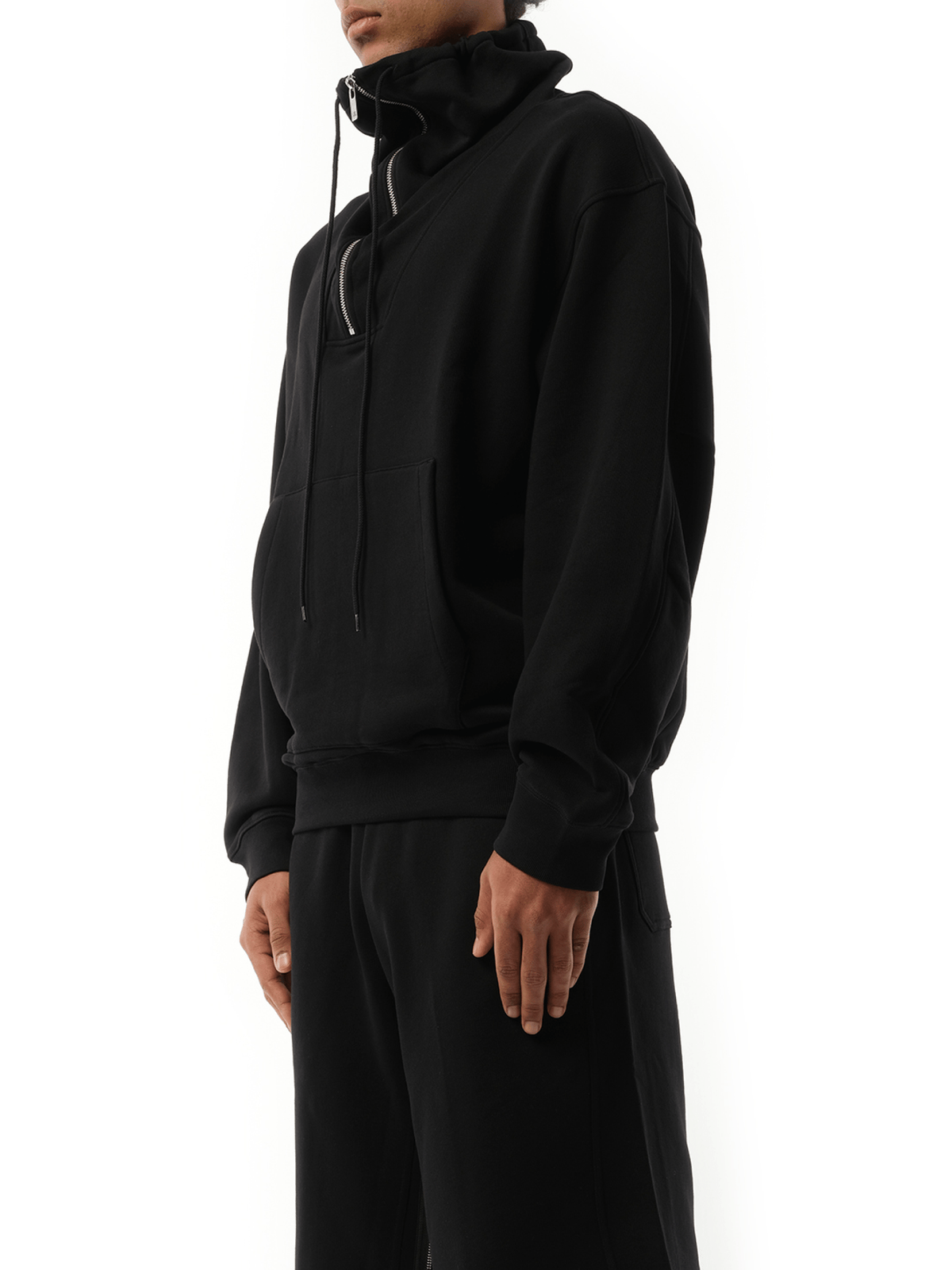 HELMUT LANG Funnel Neck Sweatshirt (Black)